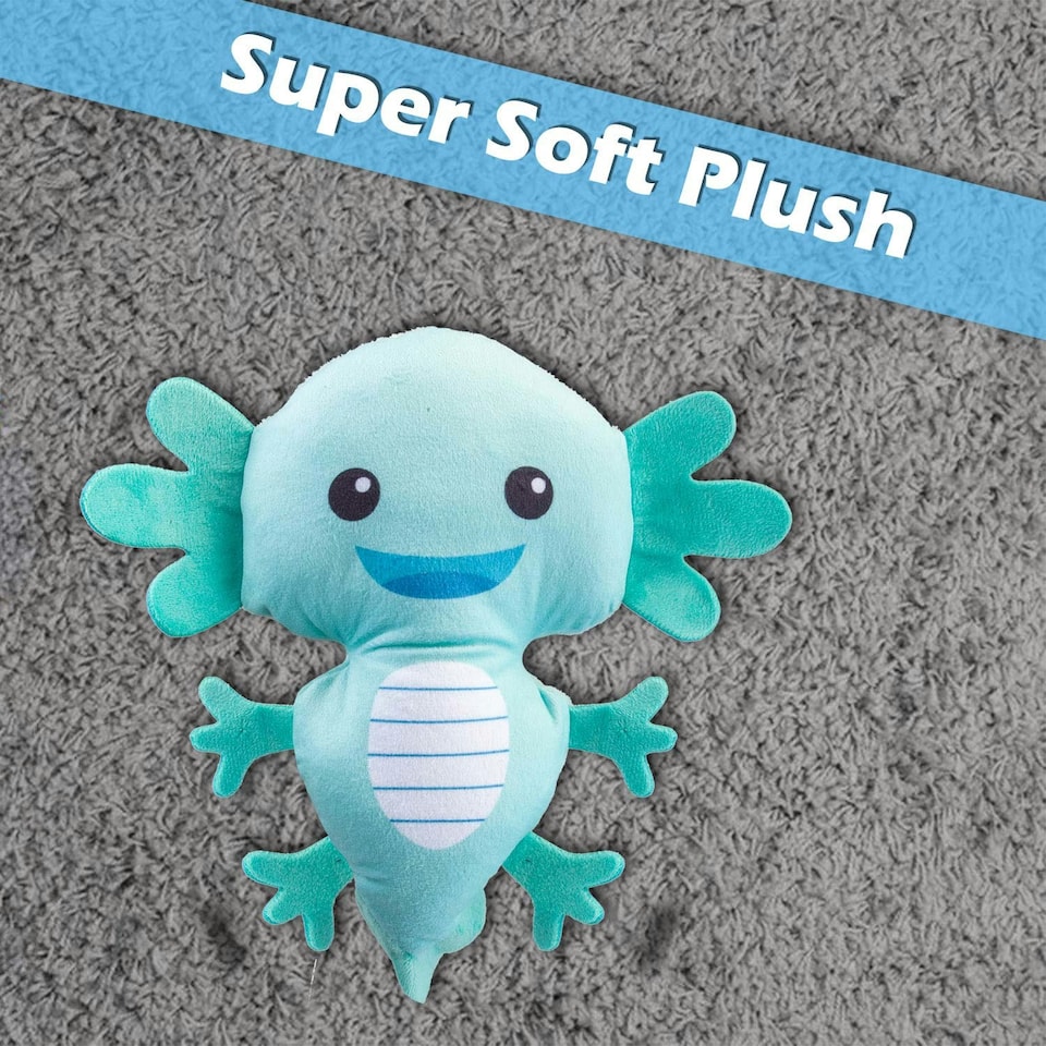 image 1 of Axolotl Soft Toy Cute Plushie Huggable Cuddly Stuffed Toy 15cm Green
