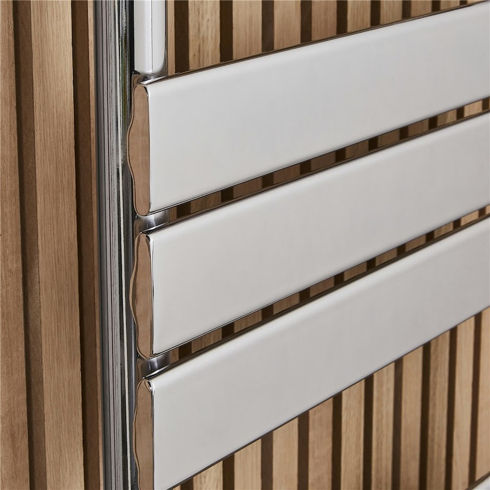 image 1 of 1200mm (H) x 500mm (W) - Chrome Vertical Bathroom Towel Radiator (Bath) - (1.20m x 0.5m) - Depth 65mm