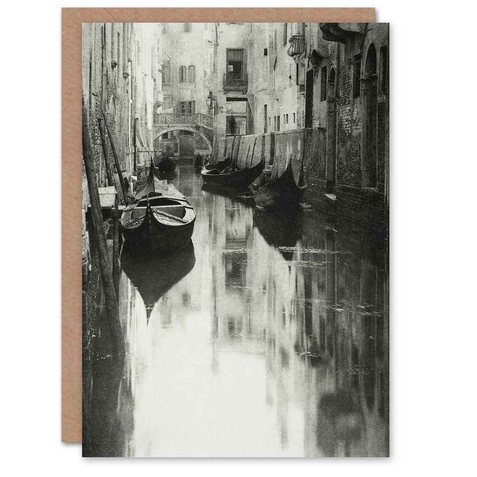 image 1 of Alfred Stieglitz Art Card A Venetian Canal Vintage Photograph