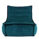 image 4 of Dolce Lounger Bean Bag Teal Green Velvet Bean Bag Chair | Green | Teal Green | XL | 1
