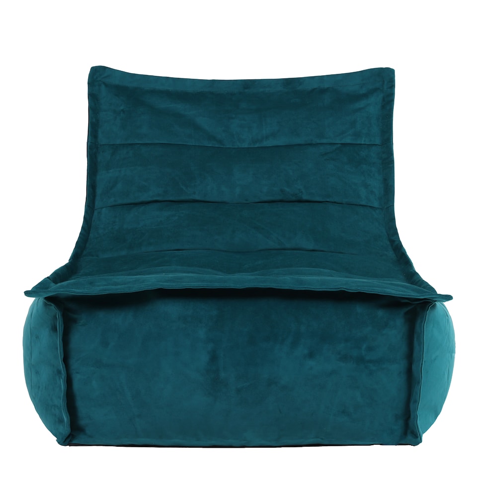image 1 of Dolce Lounger Bean Bag Teal Green Velvet Bean Bag Chair | Green | Teal Green | XL | 1