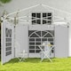 image 2 of Outsunny 3x3(m) or 3x6m Pop Up Gazebo Side Panels Replacement, 2 Pack, White