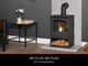 image 3 of OKO S2 Bio Ethanol Stove with Log Storage in Charcoal Grey with Angled Stove Pipe