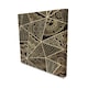 image 1 of Triangular patchwork pattern from black and golden geometric (Canvas Print) 102cm x 102cm