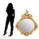 image 2 of Interiors by Premier Gold Finish Round Wall Mirror Gold