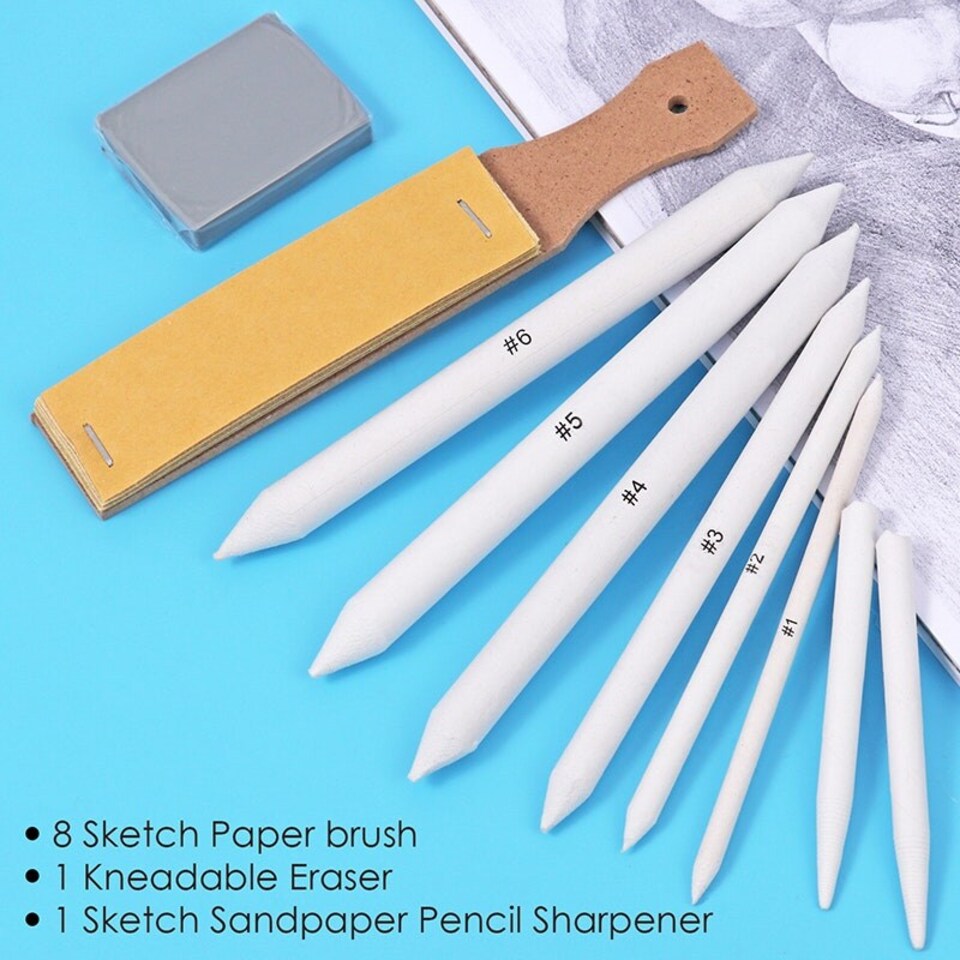 image 1 of Pack of 10 Drawing Blending Tool Set