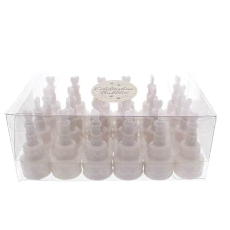 White Wedding Cake Bubble - Pack of 24