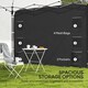 image 4 of Outsunny Gazebo Side Panel, Canopy Sidewall Panel with 4 Mesh Bags and 2 Storage Pockets for 3 x 3 m Straight Leg Pop Up Gazebos, 1 Pack Sidewall Only, Black