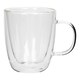 image 4 of Rink Drink Double-Walled Glass Coffee Cups Set - 386ml - Pack of 2 Clear