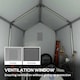 image 6 of Outsunny 2.1 x 3.6(m) Portable Shed, Waterproof and Heavy Duty Dark Grey