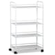 image 1 of Yaheetech 4 Shelf Large Salon Beauty Trolley Cart White