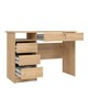 image 5 of Function Plus 4 Drawer Desk Handleless Drawer in Jackson Hickory Oak