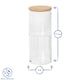 image 3 of Harbour Housewares Reusable Plastic Stacking Bathroom Canister with Bamboo Lid