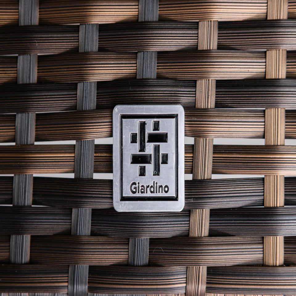 image 1 of Arizona Round Rattan Garden Bistro Table and Chairs Set 2 Seater | Brown | Brown