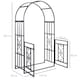 image 7 of Outsunny Metal Garden Arch with Double Gate, Garden Arbor Climbing Plants