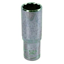 21mm 1/2in Drive Double Deep Long Reach Metric Socket 12 Point Sided Bi-hex