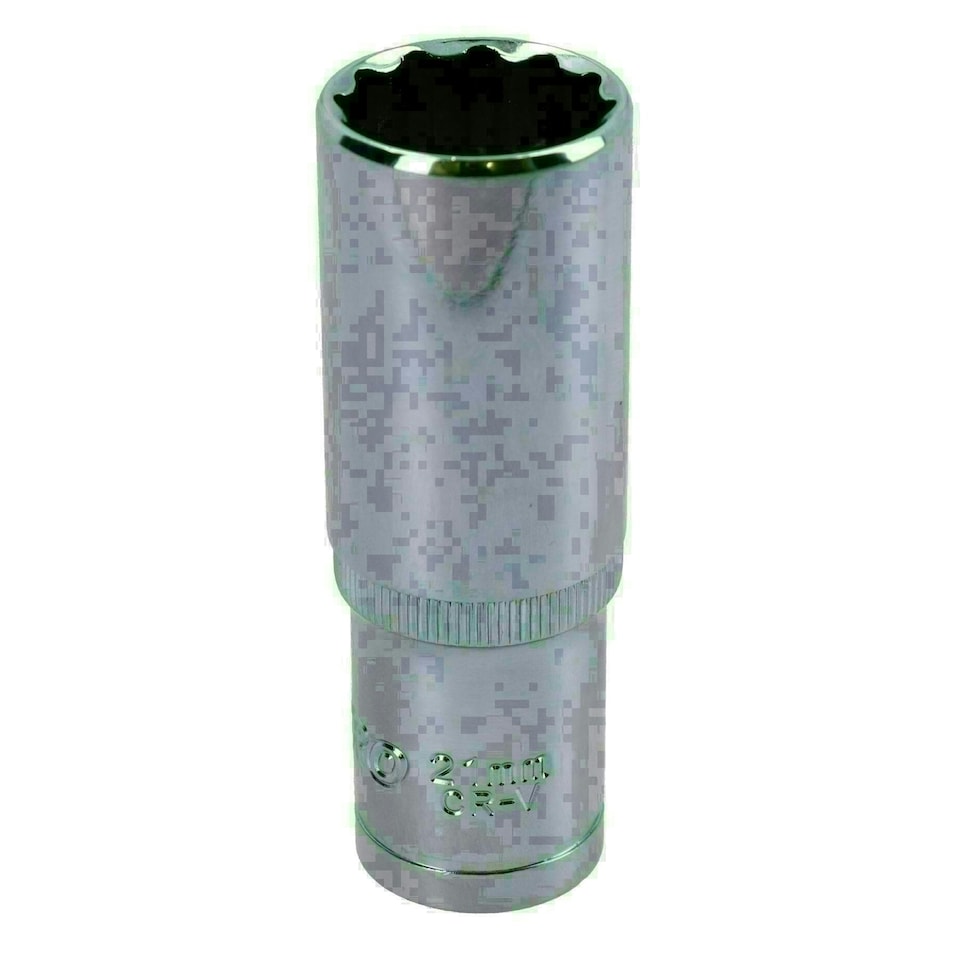 image 1 of 21mm 1/2in Drive Double Deep Long Reach Metric Socket 12 Point Sided Bi-hex