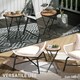 image 6 of Outsunny Mosaic Garden Table, 35.5cm Folding Coffee Table, Orange 
