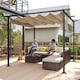 image 8 of Outsunny 3x3m Outdoor Pergola Metal Gazebo Porch Awning Retractable Canopy