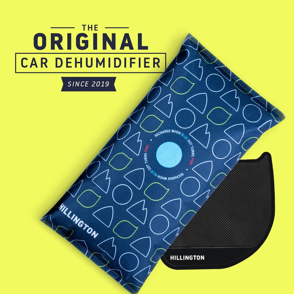 image 1 of Hillington 1KG Car Dehumidifier with Dashboard Mat - Professional Moisture Control & Anti-Slip Mounting