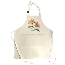Nans Floral Kitchen Apron With Adjustable Ties & Pocket