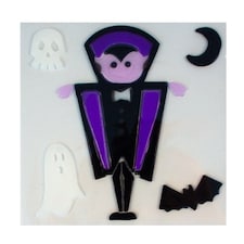 Halloween Dracula Vampire Gel Stickers Sheet Window Decoration