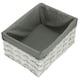image 1 of White Grey LinedScandi Storage Basket with Grey Lining Grey | Grey | XL