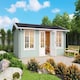 image 3 of Pembrokeshire 53-Log Cabin, Wooden Garden Room, Timber Summerhouse, Home Office - L540 x W345.8 x H239.4 cm Brown