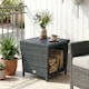 image 8 of Outsunny Side Table 2-Tier with Storage Shelf/Grey | Grey | Grey, Dark Grey | 45 x 45 x 43 cm