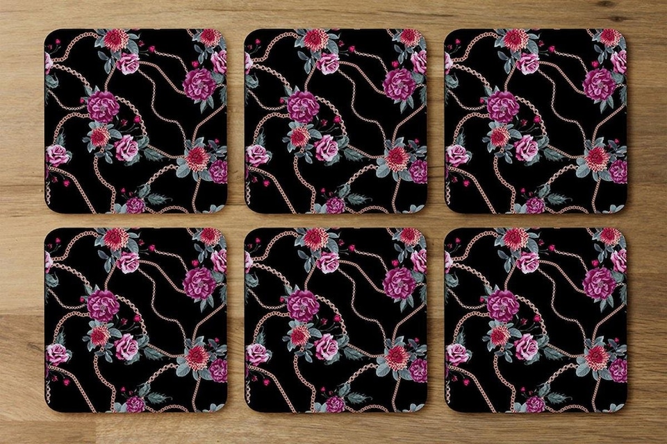 image 1 of Chain and flowers pattern (Coaster)