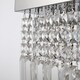 image 8 of HOMCOM Modern Crystal Ceiling Light Square Crystal Chandelier for Living Room, Dining Room, Hall, E14 Base, Silver, 80 x 25 x 23cm