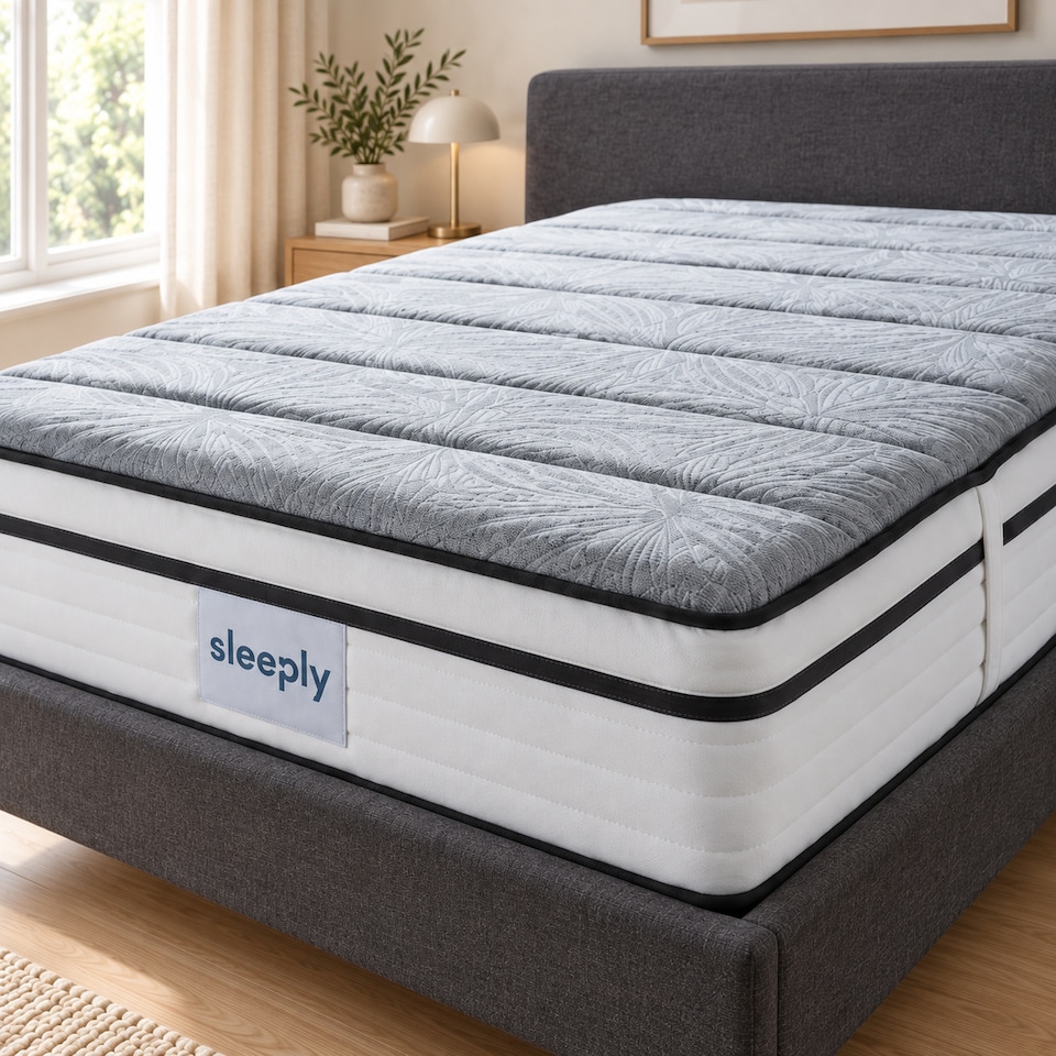 image 1 of Sleeply Hybrid Mattress 2000 Pocket Sprung multi layered soft touch - Double | Grey