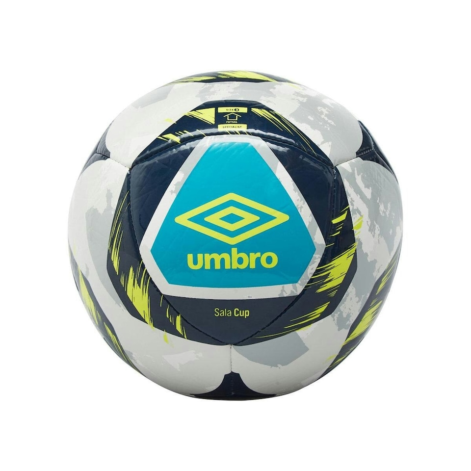 image 1 of Umbro Sala Cup Ni Futsal Ball - White/Lime Punch/Peacoat - 3