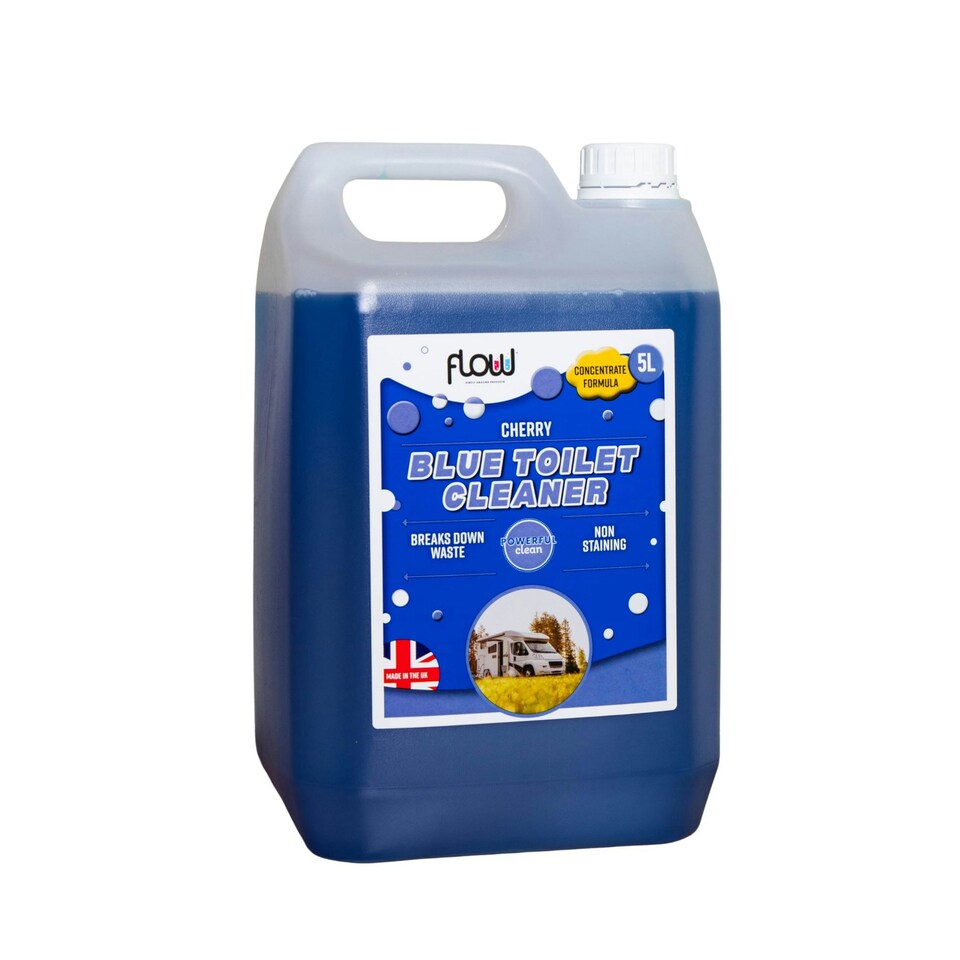 image 1 of 5 Litres Cherry Blue Toilet Waste Tank Cleaning Rinse Concentrate Fluid