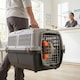 image 3 of Dog Pet Carrier Transporter Cage - Black & Grey - Large