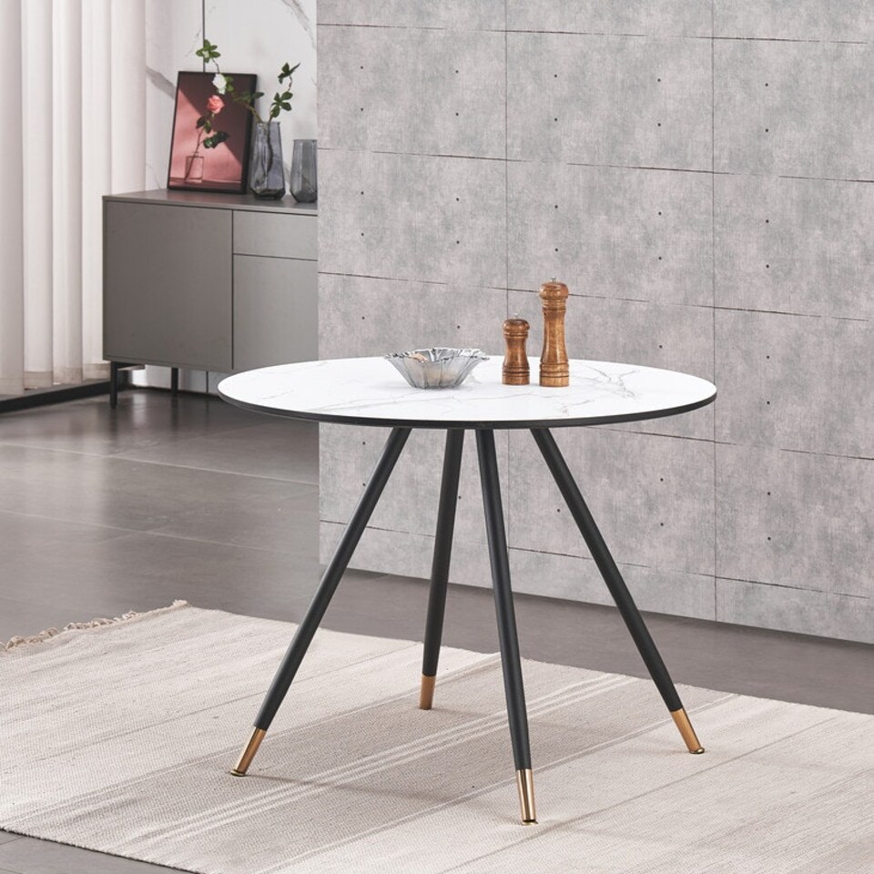 image 1 of Dorchester Lux Dining Table Single White