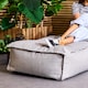 image 2 of Vita Indoor Outdoor Pouffe Footstool Grey Bean Bags | Grey | Grey | 1