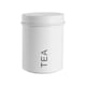 image 1 of Harbour Housewares Round Metal Kitchen Tea Canister - Matt White