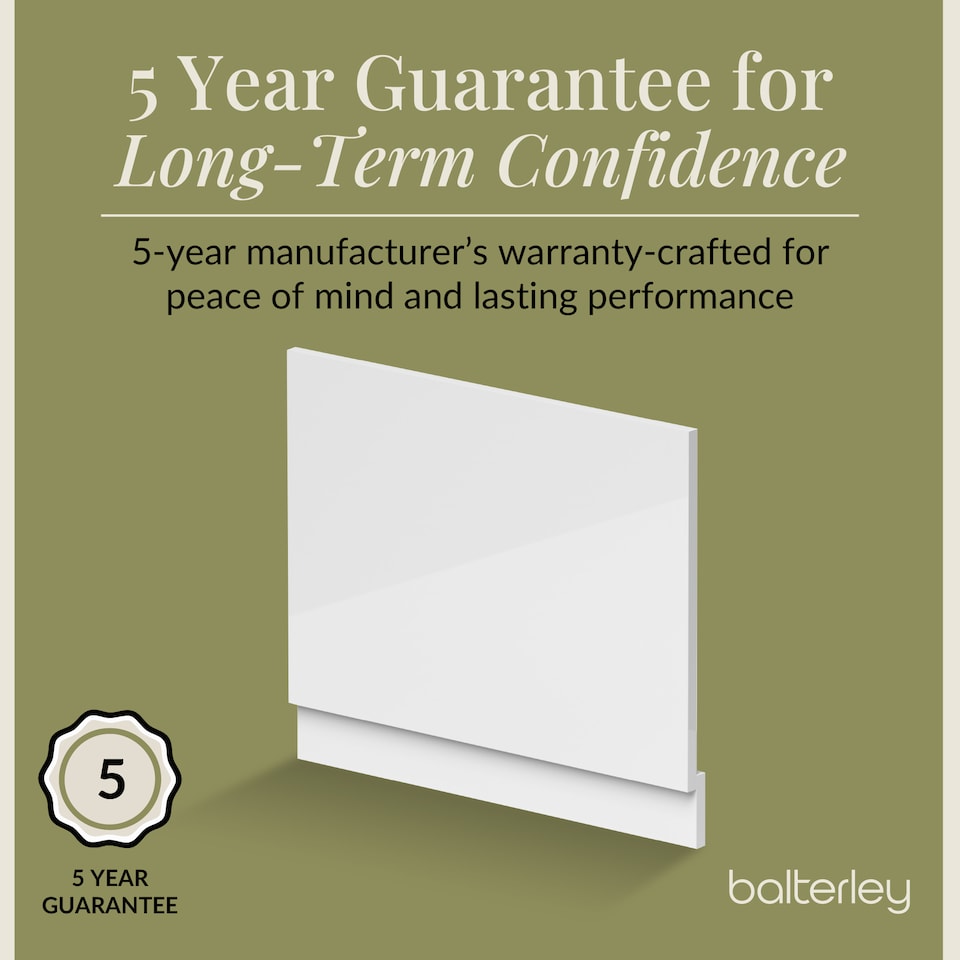 image 1 of 700mm MDF Bath End Panel & Plinth - Gloss White | White | Gloss White | 1