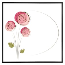 Rose drawing (Picture Frame) Black | S