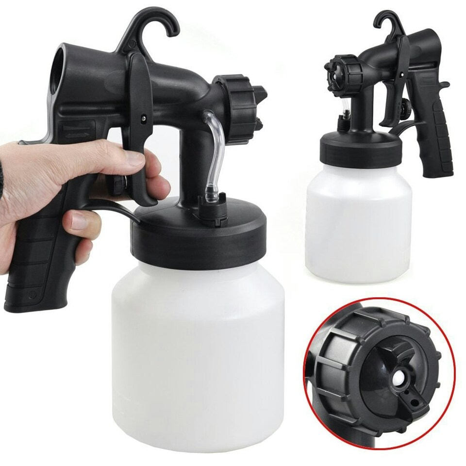 image 1 of Oypla 650W 800ml Electric Paint Sprayer Zoom Spray Gun Decorating Fence DIY Tool Blue