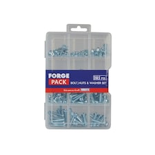 Forgefix Hexagon Bolt Nut & Washer Kit Forgepack 285 Piece - Multi Colour - One Size