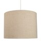 image 6 of Contemporary and Sleek Taupe Textured 10 Inch Linen Fabric Drum Lamp Shade 60w Max | Cream