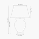 image 5 of Cream Ceramic Table Lamp With Pleat Empire Lampshade