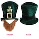 image 5 of Irish Leprechaun Hat with Beard | Green | 12