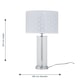 image 8 of Aura - Chrome Table Lamp with White Cut Out Shade Chrome | White