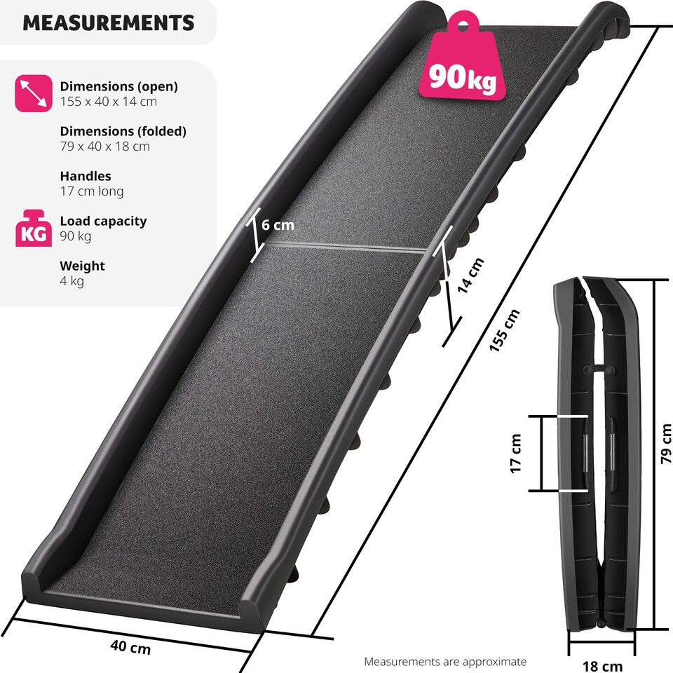 image 1 of Dog Ramp Paw Step - foldable, slip-resistant, 90 kg load capacity