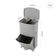 image 2 of Living and Home 36L 2-Tier Dry Wet Separation Trash Bin | Grey