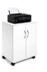 image 3 of Durable 2 Door Office Filing Storage Trolley on Wheels | 75cm White | White