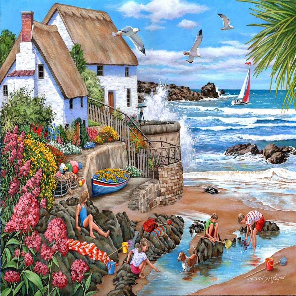 image 1 of Seaspray Cottages 1000 Piece Jigsaw Puzzle